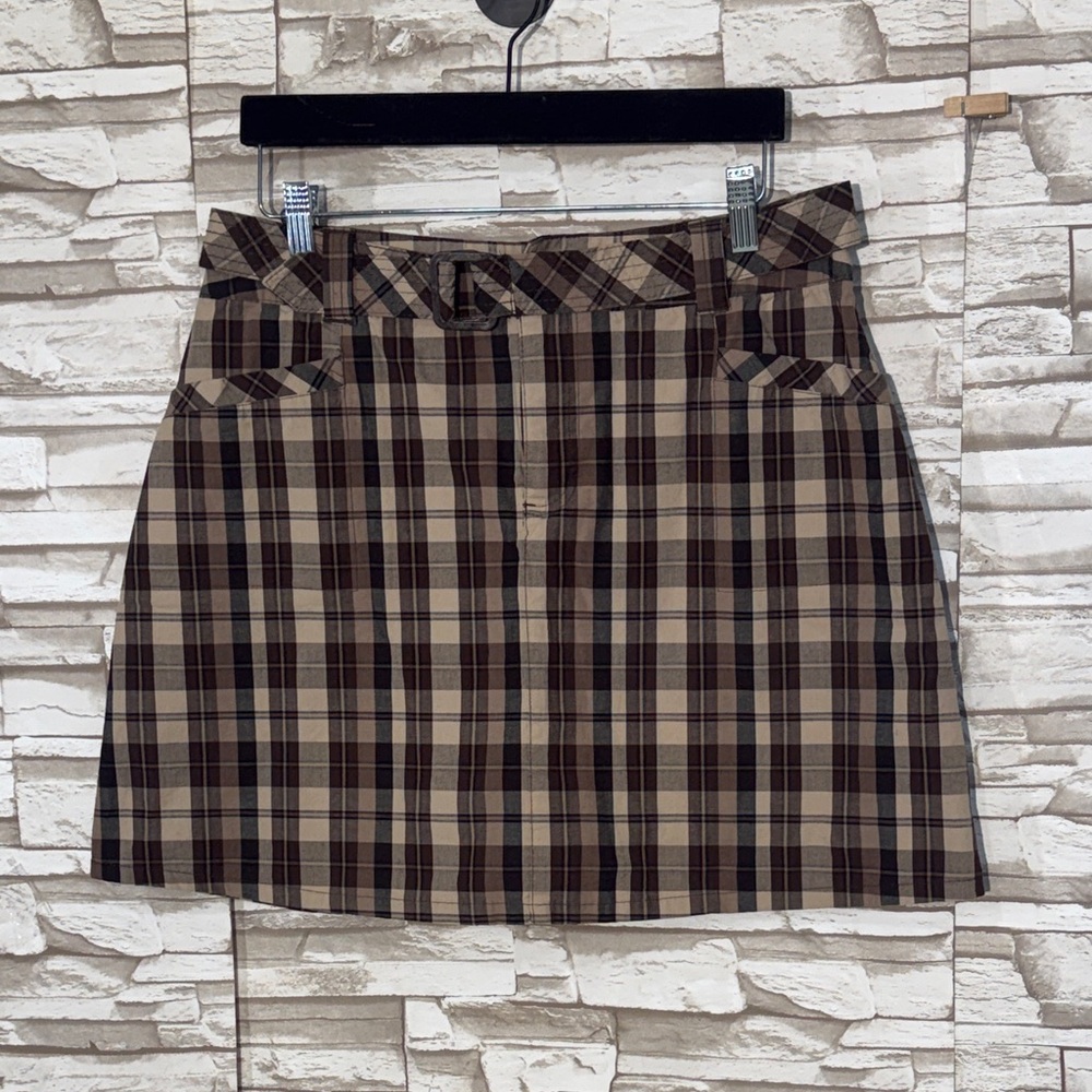 White Stag Stretch 8 Plaid Mini Skort